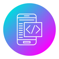 Mobile Coding Icon