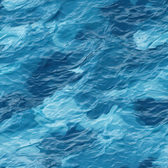 Seamless teal water foam pattern background, ai generative