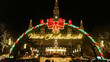 Historic winter Christmas market in front of the Rathaus (City hall) in Vienna, Austria
