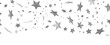 © vegefox.com - Abstract pattern of random falling silver stars on transparent background.