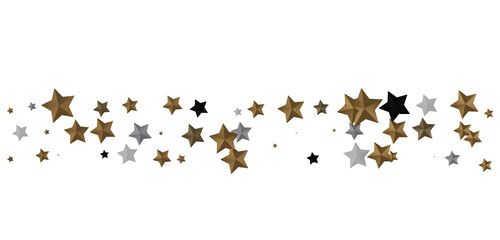 Sticker - Ethereal Rain of Gold: Step into a Captivating 3D Stars Shower