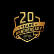 20 years anniversary celebration design template. 20th anniversary logo. Vector and illustration.
