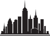 Fototapeta Nowy Jork - Cityscape Canvas Buildings Logo Symbol Metro Majesty Buildings Vector Icon