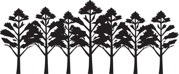 Rooted Impression Logo Tree Emblem Iconic Canopy Tree Vector Logo