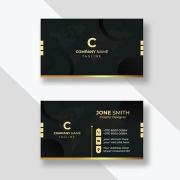 Double-sided creative business card template. Portrait and landscape orientation. Horizontal and vertical layout. Vector illustration 