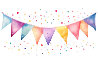 Sticker - a watercolor bunting image collection bunting art,