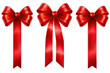© GHart - Red bow isolated on white or transparent background  generative ai