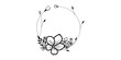 © Laila - Floral fram circle outline icon design illustration vector