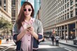 © BillionPhotos.com - Young woman hold smartphone in a modern street