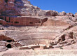 The Nabatean amphitheatre in the ancient city of Petra, Jordan