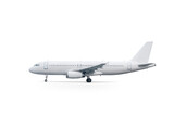 Fototapeta  - White passenger plane isolated