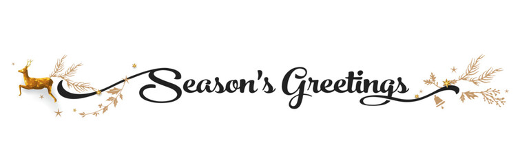 Wall Mural - Season greetings typography composition. Decorative design element for postcards, prints, posters