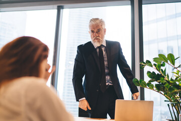 Sticker - Angry male boss scolding female colleague