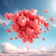 Ein Foto mit schönen Luftballons in Herzform
