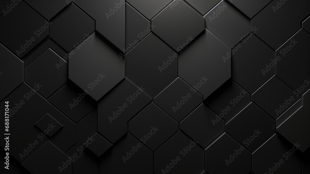 hexagonal elegance: abstract black texture background - unique vector ...