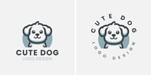 Cute Dog Logo Vector, Dog Pet Logo Design Vector Template, Vector Illustration Of A Cute Puppy.