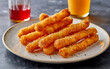 Capture the essence of Mozzarella Sticks in a mouthwatering food photography shot Generative AI