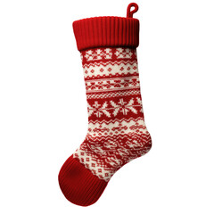 Christmas sock isolated on transparent background