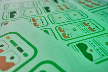 Wall Mural - ux mobile application wireframe. sketch, prototype, framework, layout future app design project. ui/