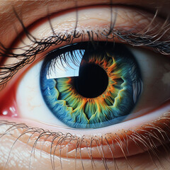 Wall Mural - a beautiful colorful eye