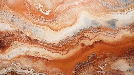 Poster - Fluid Marble Textures in Earthy Tones Background