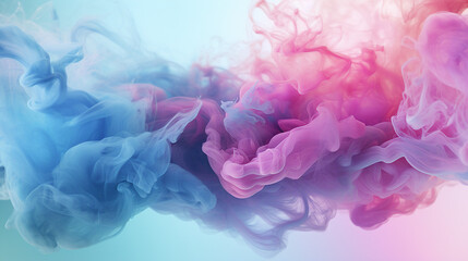 Poster - Swirling Clouds of Pastel Colored Smoke Background