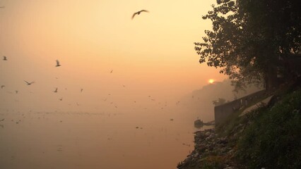 Canvas Print - Scenic Yamuna Ghat of New Delhi, India