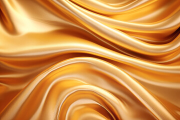 beautiful golden background with golden textiles in the appearance of waves.generative ai