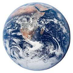 Wall Mural - planet earth with clouds - elements of this image furnished by nasa, png isolated background