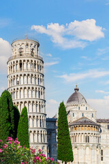 Sticker - Pisa tower and cathedral