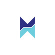 Letter N modern, technology geometric symbol simple logo vector