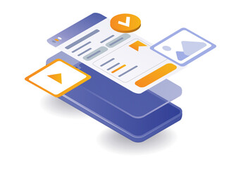 Test smartphone application technology developer concept