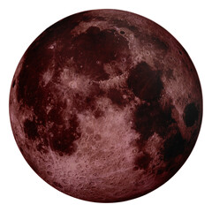 Wall Mural - Full Moon isolated. High Quality Dark Red Moon 