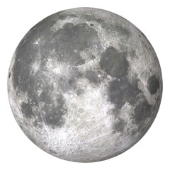 Wall Mural - Full Moon isolated. High Quality Moon 