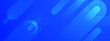 Blue vector abstract geometrical shape modern banner
