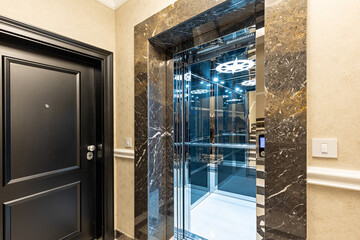 Wall Mural - Shiny lift elevator in luxury apartment building