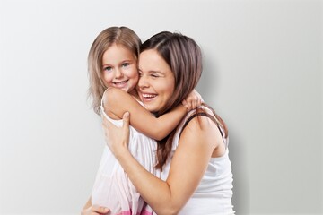 Poster - Young mom hold cute happy baby