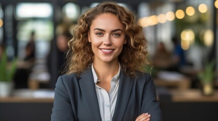 Portrait of an attractive woman n office 