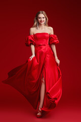 Wall Mural - femme fatale in red dress