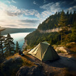 Camping site on a cliff