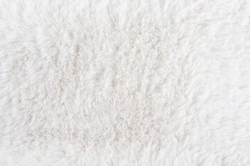white plush fabric texture background , background pattern of soft warm material