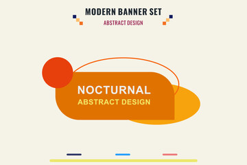 Wall Mural - Modern title banner set, with different shapes and colors. Title box template, ready to use for print design and web design.