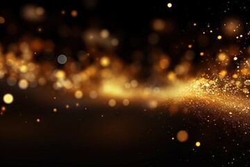 Wall Mural - right left come particles background golden Abstract gold glistering confetti spark particle award black blink bokeh bright celebration champion christmas decoration dust event