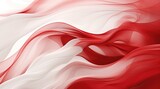 Fototapeta Tulipany - Malta flag colors Red and White flowing fabric liquid haze background