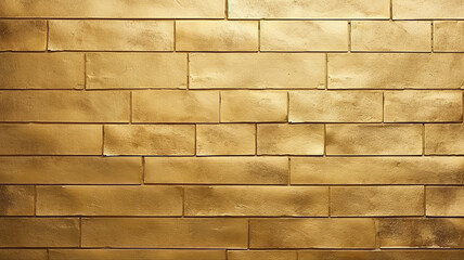 Wall Mural - golden bricks, wall texture background, vintage luxury copy space