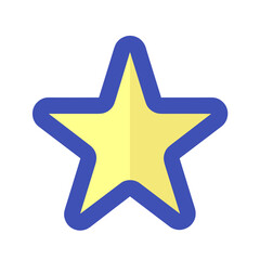 Star colour icon symbol vector image. Illustration of rating quality and review winner customer graphic design image