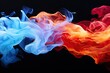 smoke blue Red black colours coloured colourful fire flames background dynamic effect flow vibrant abstract air art burning concept cool curl curve delicate design