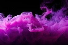 Background Black Steam Purple Smoke Abstract Design Mist Pink Swirl Vector Magic Shape Wave Soft Flow Cigarette Light Pattern Mystery Elegant Curve Motion Effect