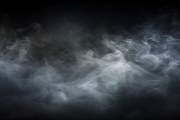 Wall Mural - background black blank texture Smoke fog mist horror darkness light dark gothic shape fractal night steam grey soft studio abstract suspense nobody mystery copy white