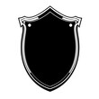 Defense Shield Logo Monochrome Design Style